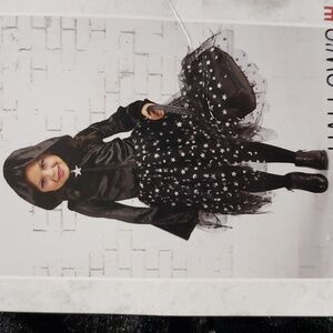 Hallow's Eve NWT Glitter Stars and Moon Witch Costume with Matching Bag, Girls 4
